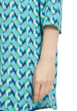 Betty Barclay Schlupfbluse 34 Arm blau gruen S14 86732540