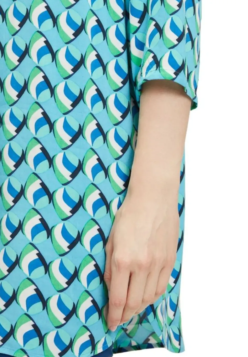 Betty Barclay Schlupfbluse 34 Arm blau gruen S14 86732540