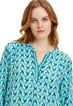 Betty Barclay Schlupfbluse 34 Arm blau gruen S14 86732540