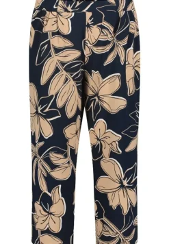 Betty Barclay Schlupfhose Floraler- Print Bundfalten blau S24 60272705