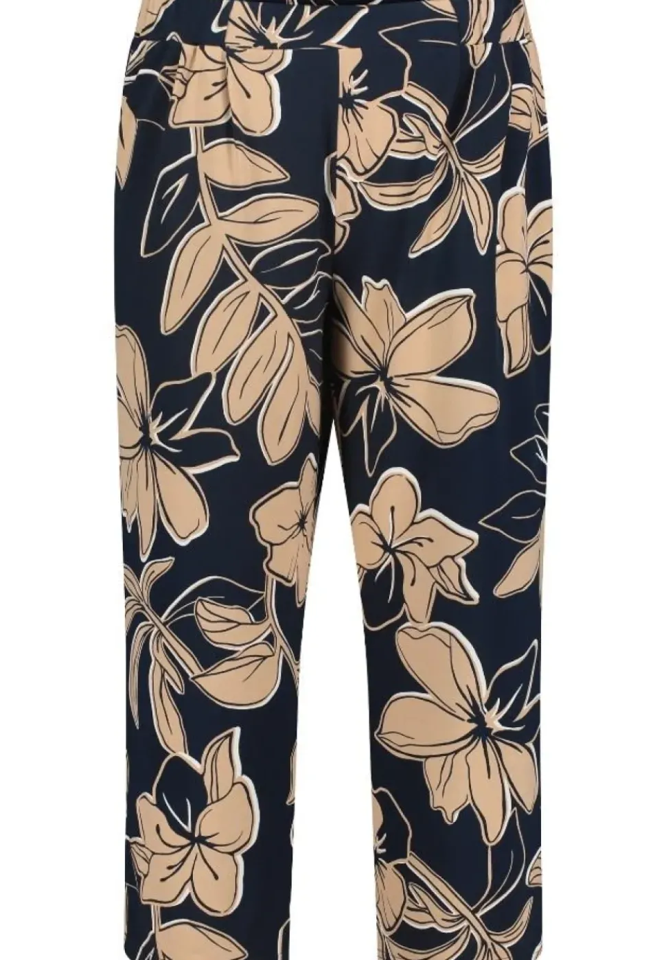 Betty Barclay Schlupfhose Floraler- Print Bundfalten blau S24 60272705