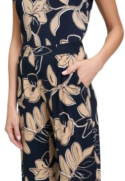 Betty Barclay Schlupfhose Floraler- Print Bundfalten blau S24 60272705