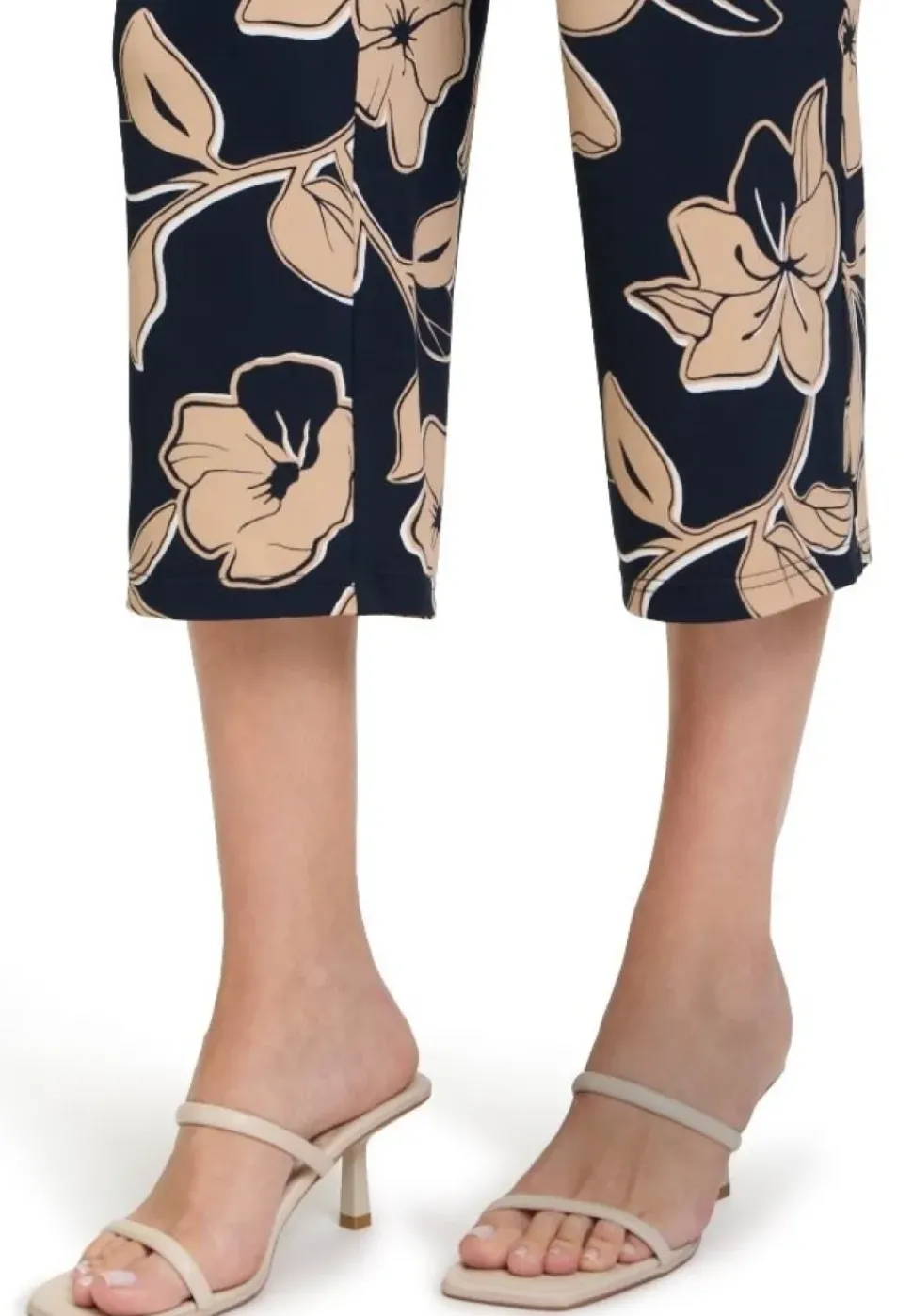 Betty Barclay Schlupfhose Floraler- Print Bundfalten blau S24 60272705