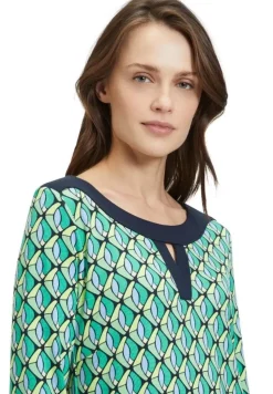 Betty Barclay Shirtkleid 3/4 Arm U- Boot Ausschnitt grün S14 15342531