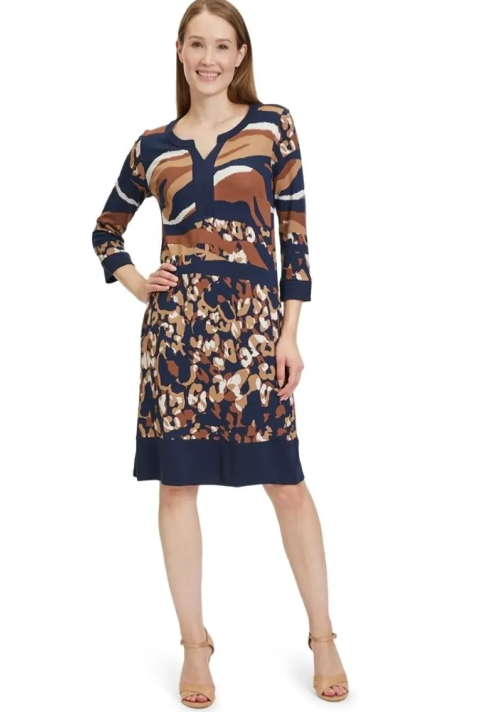 Betty Barclay Shirtkleid Print 3/4 Arm blau S23 14192166