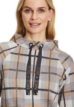 Betty Barclay Shirtkleid Stehkragen aufgesetzte Taschen grau S22 12321134