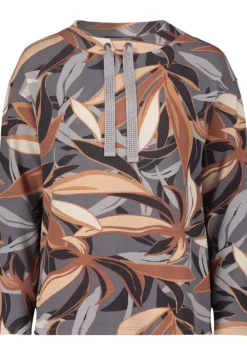 Betty Barclay Sweatshirt Blumenpattern Stehkragen GAU/BRAUN 21782802