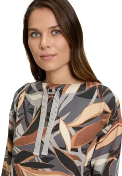 Betty Barclay Sweatshirt Blumenpattern Stehkragen GAU/BRAUN 21782802