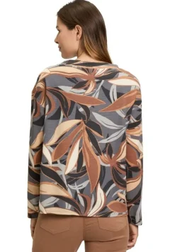 Betty Barclay Sweatshirt Blumenpattern Stehkragen GAU/BRAUN 21782802