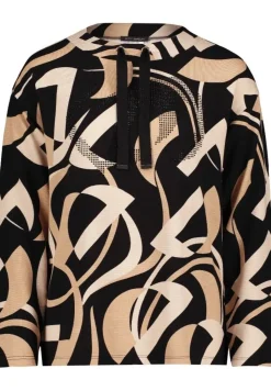 Betty Barclay Sweatshirt Stehkragen SCHWARZ/BEIGE PATTERN 23551066