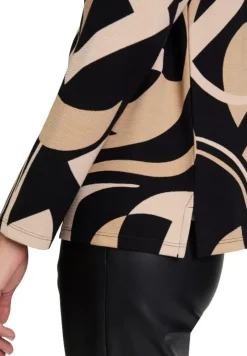 Betty Barclay Sweatshirt Stehkragen SCHWARZ/BEIGE PATTERN 23551066