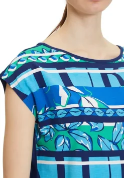 Betty Barclay T - Shirt Rundhals gemustert blau S14 20812218