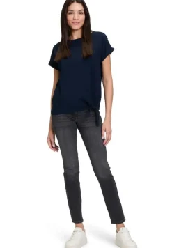 Betty Barclay T- Shirt Schleifenknoten U- Boot- Ausschnitt blau S14 21402781