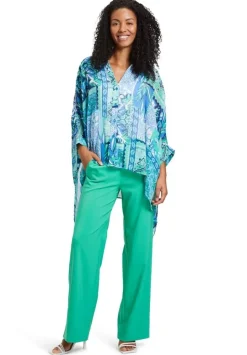 Betty Barclay Tunikabluse Fledermausärmel onesize blau - gruen S14 86902589