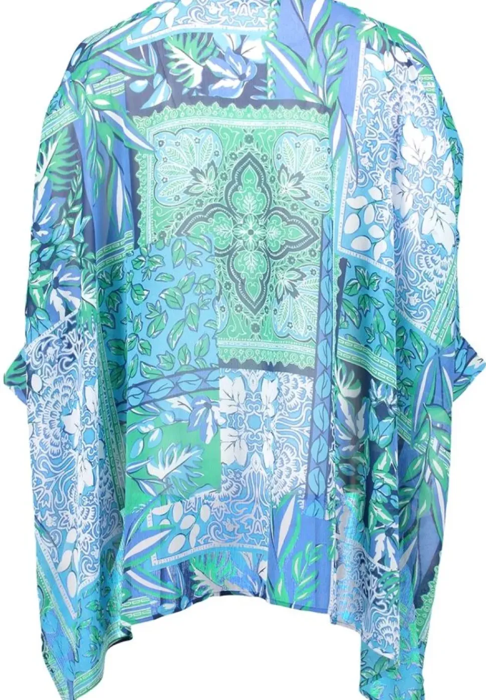 Betty Barclay Tunikabluse Fledermausärmel onesize blau - gruen S14 86902589