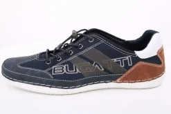 bugatti Herren Sneaker Halbschuh Schnellschnürung Wechselfußbett blau S14 321-AFF02-500