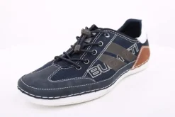 bugatti Herren Sneaker Halbschuh Schnellschnürung Wechselfußbett blau S14 321-AFF02-500