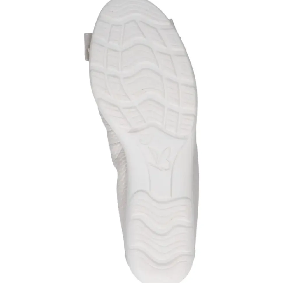 Caprice Damen Ballerina klassisch Leder G- Weite Schleifendetail weiß S14 9-22153-42