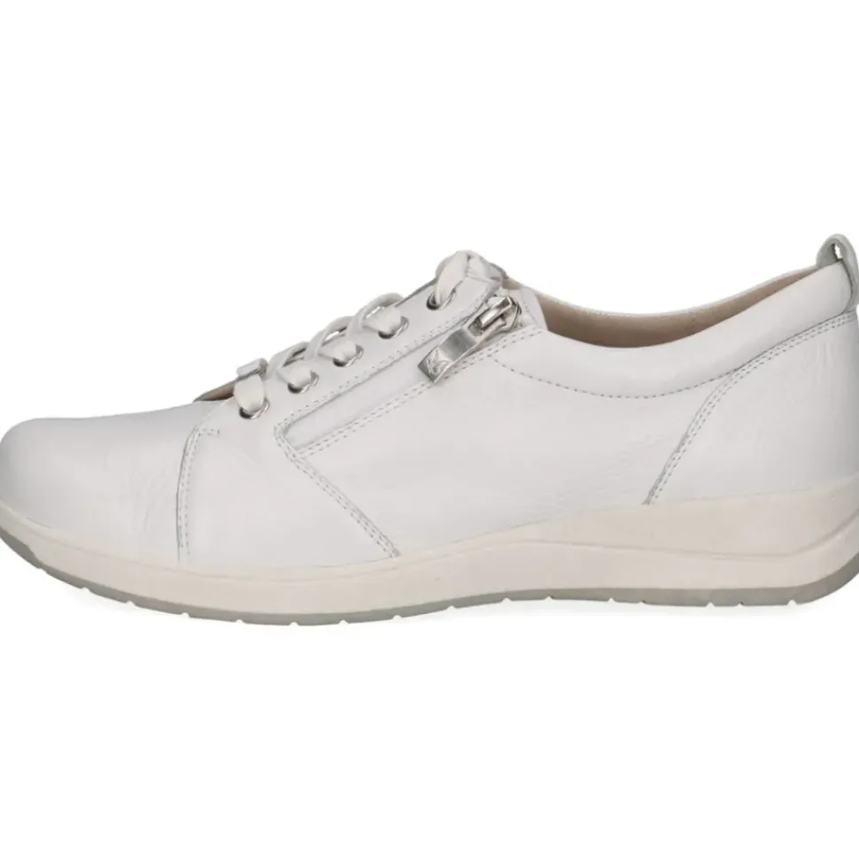 Caprice Damen Sneaker Leder H- Weite Wechselfußbett weiß S14 9-23752-42