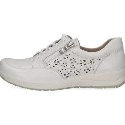 Caprice Damen Sneaker Leder Lochmuster H- Weite Wechselfußbett weiß S14 9-23553-42