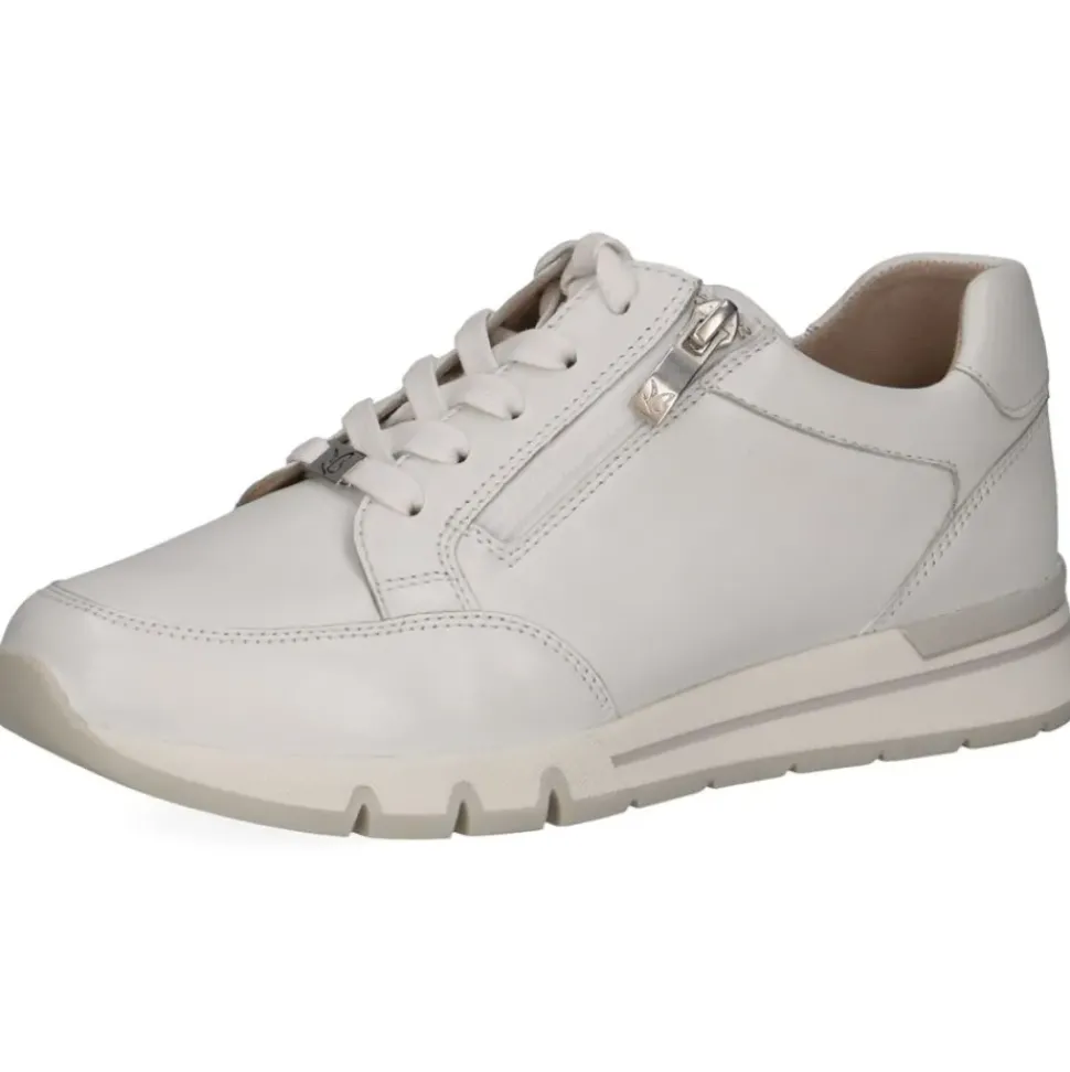 Caprice Damen Sneaker Leder Wechselfußbett H- Weite weiß S14 9-23753-42