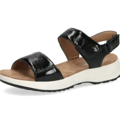 Caprice Sandale Leder Plateau Klettverschluss schwarz 9-9-28716-28