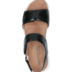 Caprice Sandale Leder Plateau Klettverschluss schwarz 9-9-28716-28