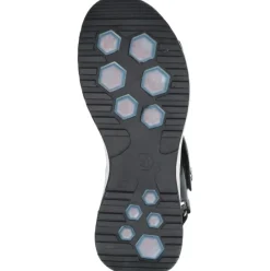 Caprice Sandale Leder Plateau Klettverschluss schwarz 9-9-28716-28