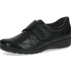 Caprice Slipper Leder Mehrweite "H" Wechselfußbett schwarz S23 9-24706-41
