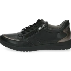Caprice walking on Air Damen Sneaker Leder Wechselfußbett AIRMOTION schwarz S13 9-9-23765-20