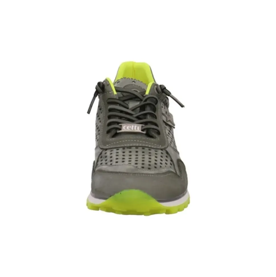 Cetti Herren Sneaker grün, silber, braun C848