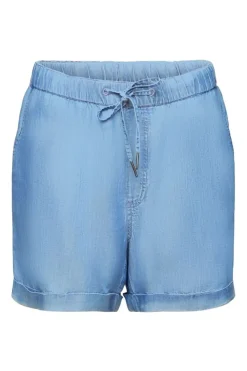 EDC Aus TENCEL™: Shorts in Denimoptik blau NOS 993CC1C305