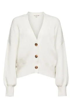 EDC Cardigan Strickjacke Biobaumwolle  weiß S12 992CC1I302