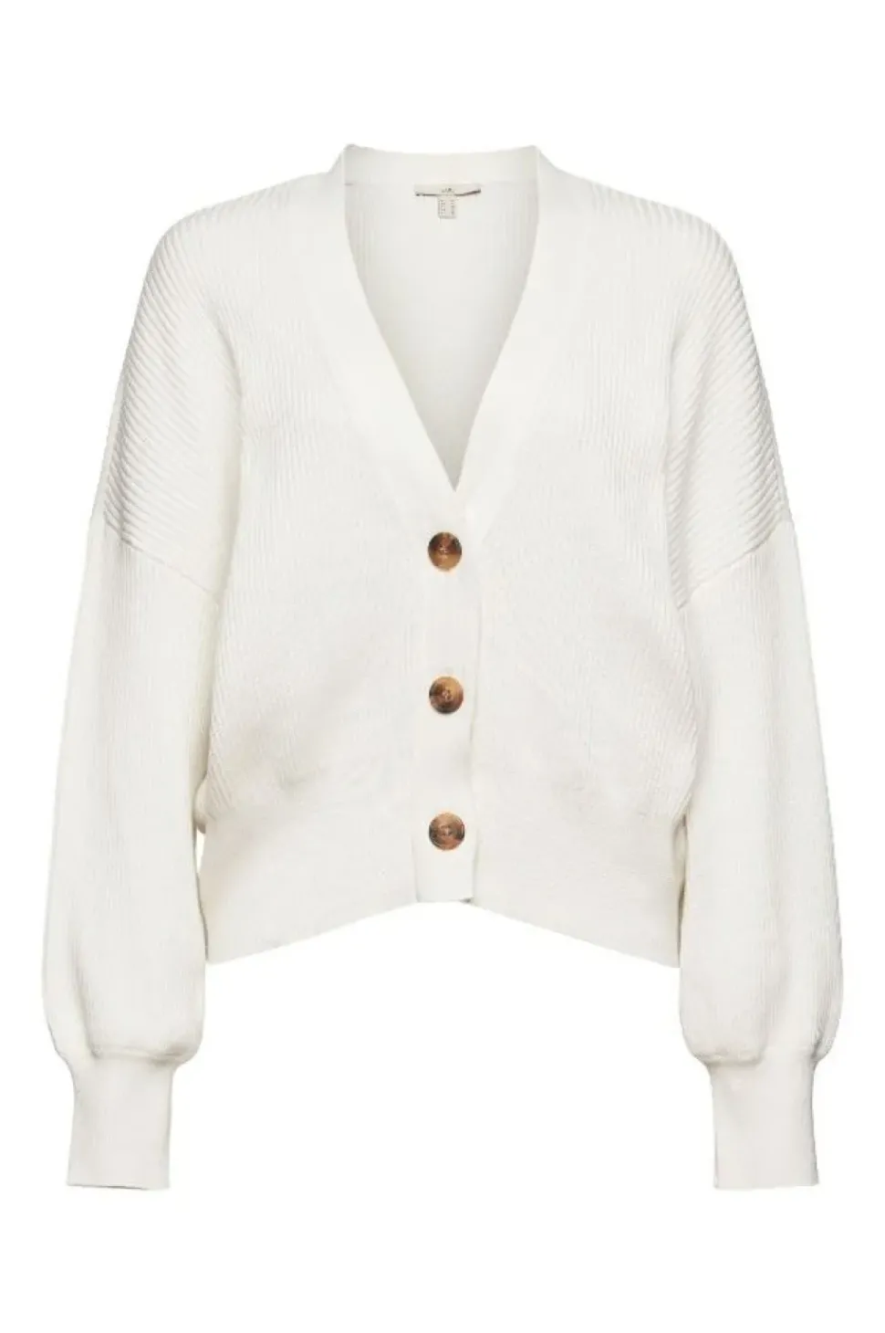 EDC Cardigan Strickjacke Biobaumwolle weiß S12 992CC1I302