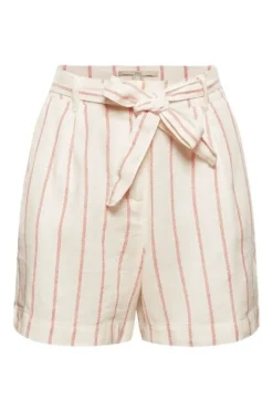 edc High- Waist- Shorts Leinen weiß  041CC1C313