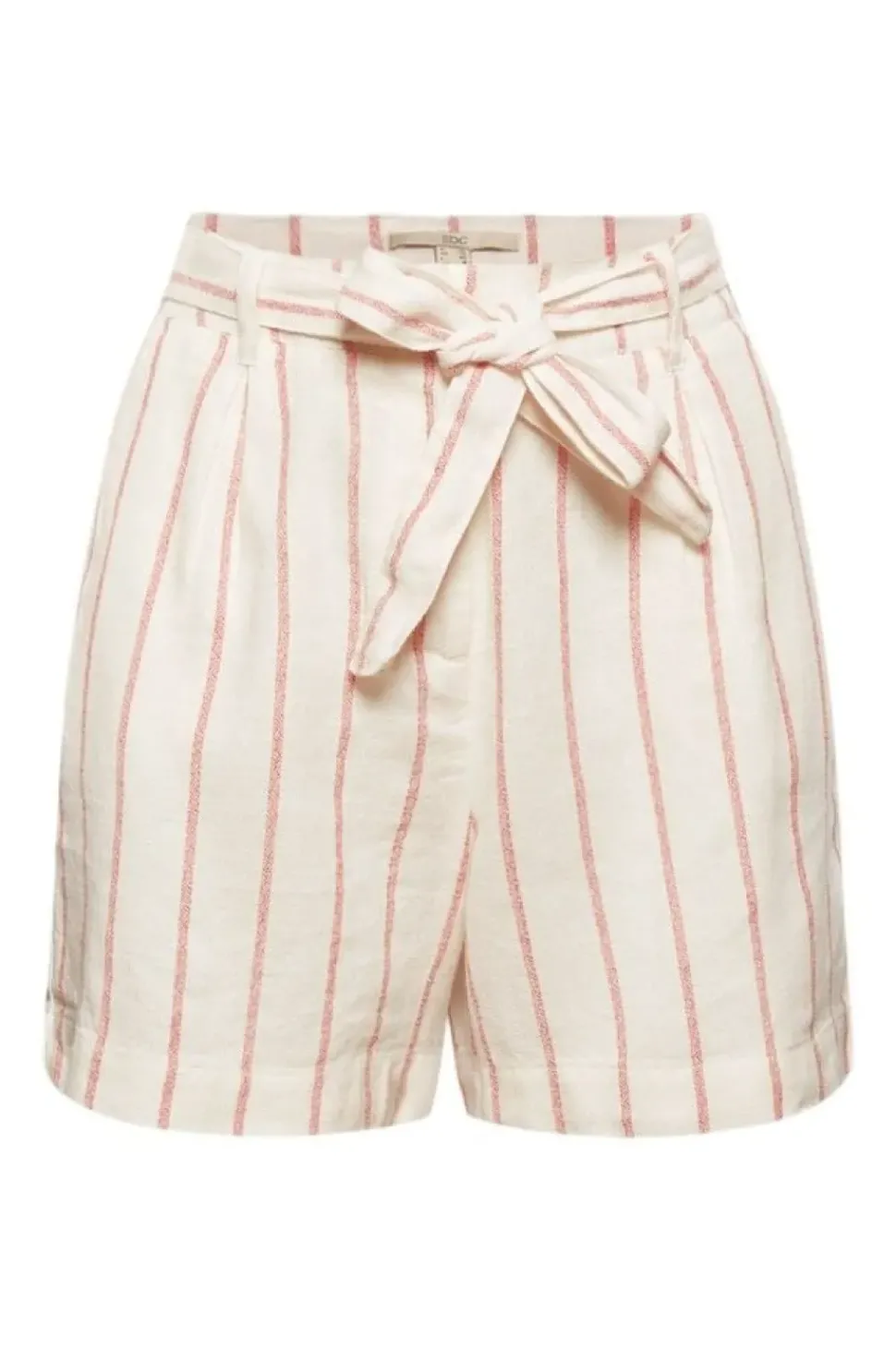 edc High- Waist- Shorts Leinen weiß 041CC1C313