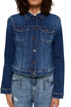 EDC Jeansjacke im Used-Look, Organic Cotton Denim NOS 991CC1G301