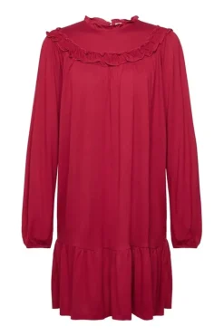 EDC Minikleid aus Strick, LENZING™ ECOVERO™ rot S23 112CC1E312