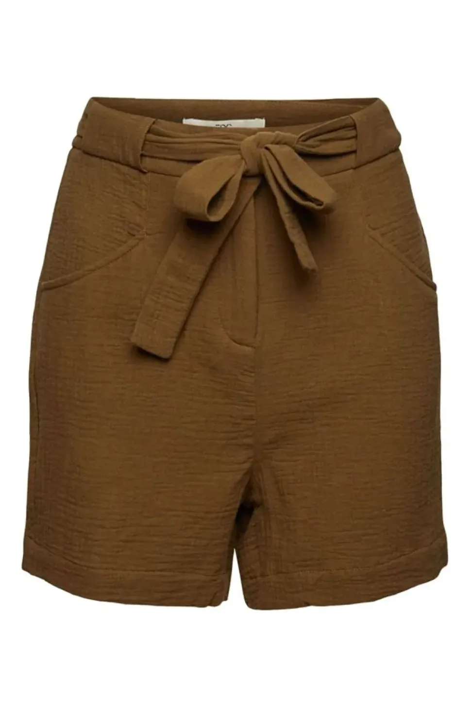 EDC Shorts kurze Hose Crinkle- Effekt Bindegürtel grün S22 052CC1C308