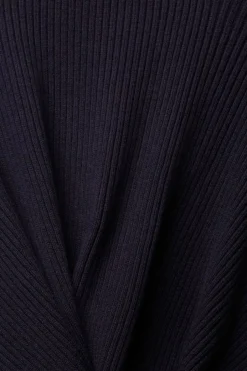 EDC Strick- Cardigan Knopfleiste V- Ausschnitt Boxy-Schnitt blau, lila S12  992CC1I317