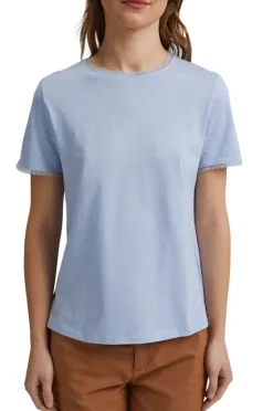 EDC T - Shirt mit Spitze 031CC1K308