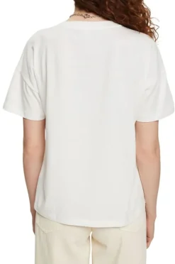 EDC T- Shirt Print Baumwolle weiß blau orange S22 062CC1K314
