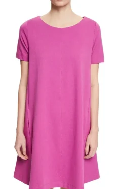 ESPRIT ausgestelltes T-Shirt-Kleid aus Bio-Baumwoll-Mix 032EE1E325