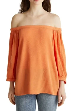 Esprit Bluse Carmen 3/4 Arm weiß orange 030EE1F318