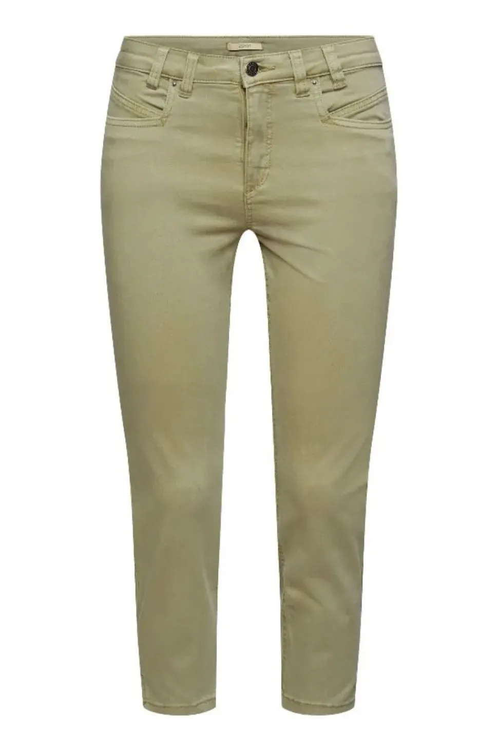 ESPRIT Caprihose seitliche Saumschlitze weiß, grün S12 042EE1B328