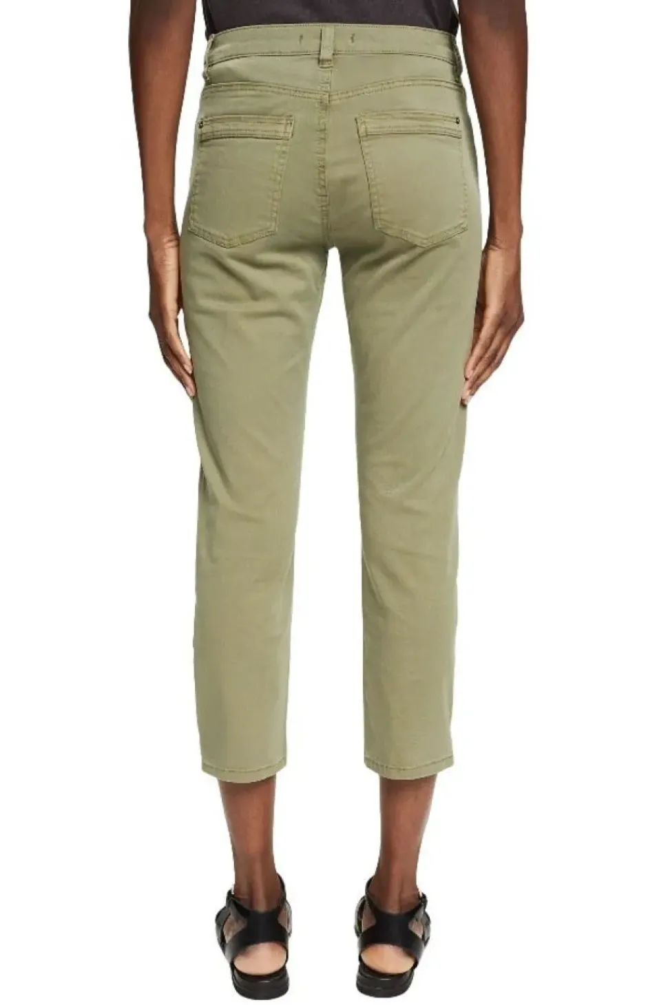 ESPRIT Caprihose seitliche Saumschlitze weiß, grün S12 042EE1B328