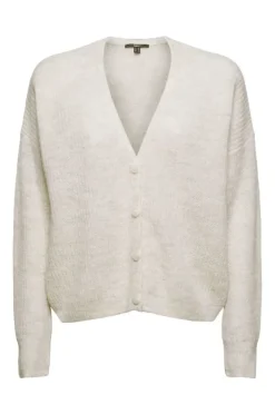 ESPRIT Cardigan aus Rippstrick mit Wolle/Alpaka 991EO1I310