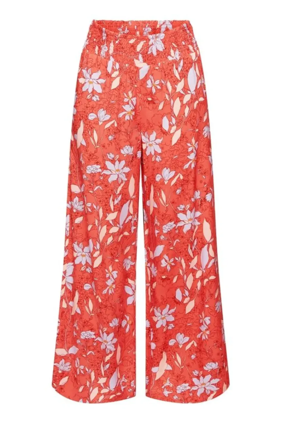 Esprit Gemusterte Pull-on-Hose mit weitem Bein orange, blau S23 043EE1B339