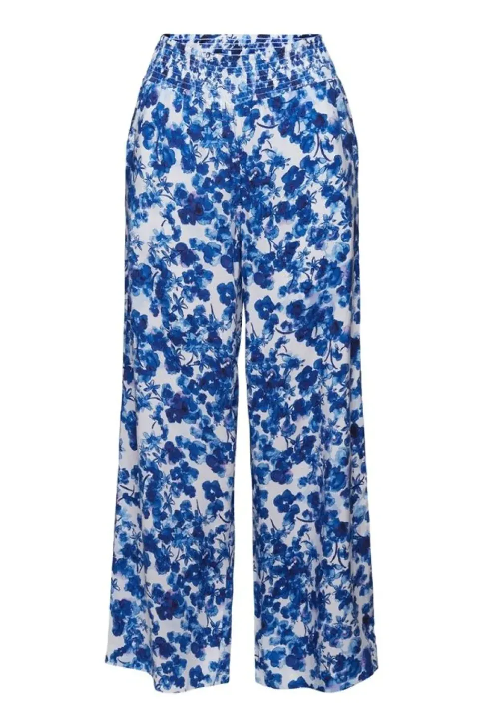 Esprit Gemusterte Pull-on-Hose mit weitem Bein orange, blau S23 043EE1B339