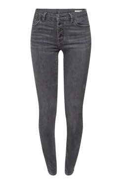 Esprit Jeans mit Stretchkomfort Knopfleiste grau S23 092EE1B323